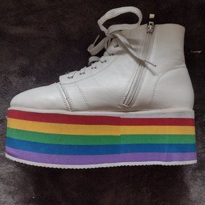 Rainbow Rebellion Platform Sneakers